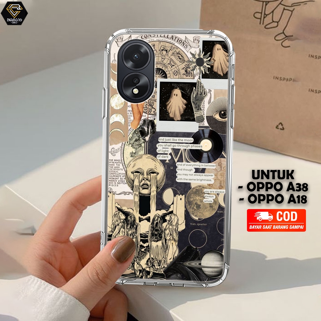 Case OPPO A38 / OPPO A18 2023 - Casing OPPO A38 Terbaru Diamons Case [ MOTIF 50 ] Casing Hp OPPO A38