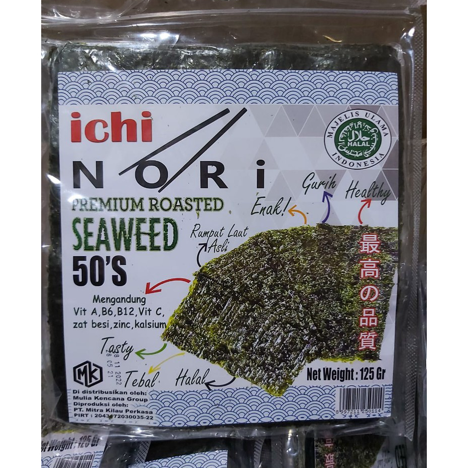 

Model Baru ICHI NORI SUSHI NORI 50 SHEET RUMPUT LAUT SEAWEED Laris