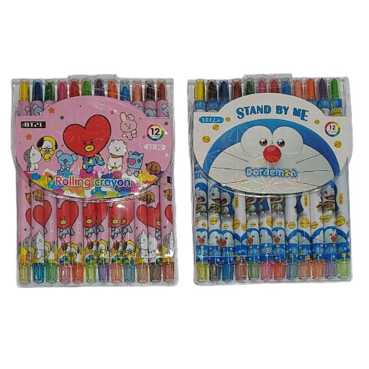 

☌➜✥ Krayon Putar Panjang 12 Warna Twist Crayon