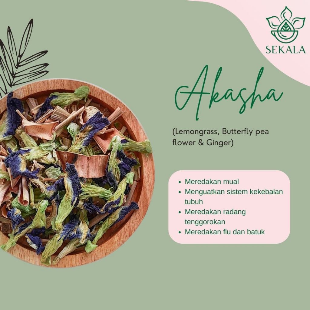 

AKASHA Tea Blend / Artisan Tea Blend / Teh Bunga / Tisane / Sekala Tea - 10gr