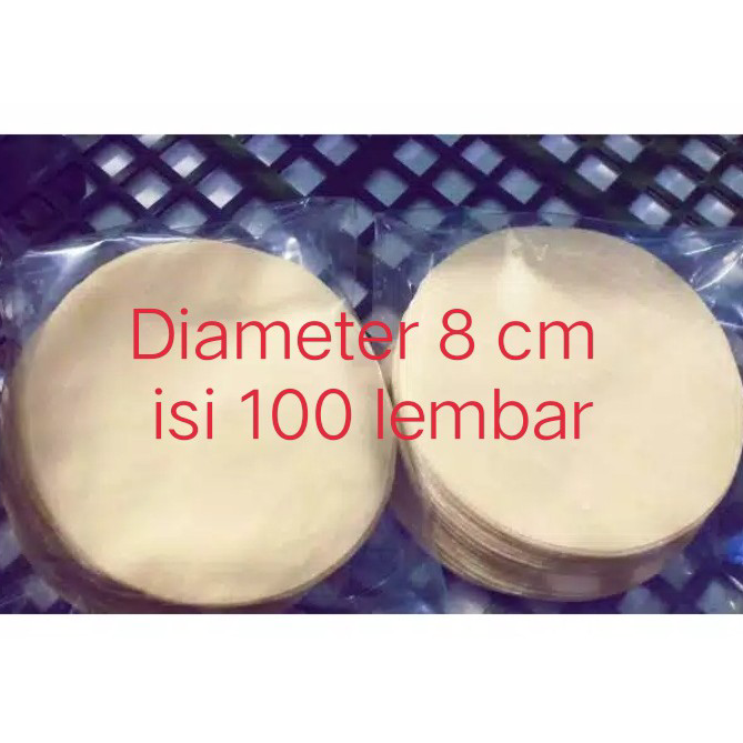 

➪➽✳✧ Kulit dimsum,100 lembar/pack ukuran 8 cm