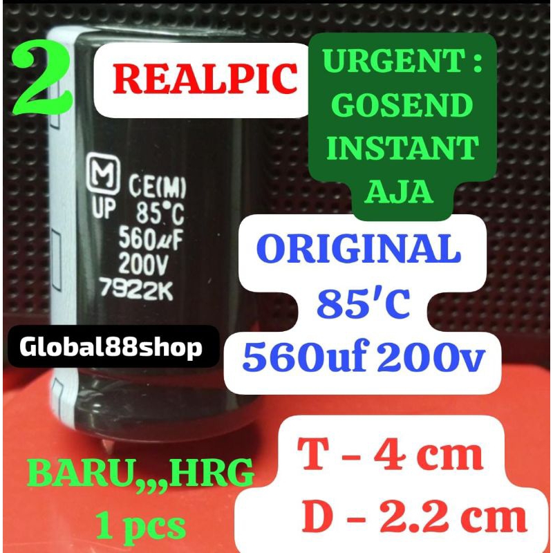 ELCO ECO ELKO 560uf/200v 560uf 200v 85'C SAMSUNG PANASONIC ORI