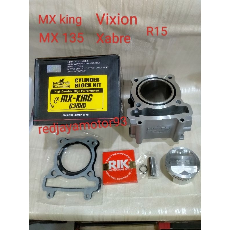 blok seher moto 1 cylinder bore up MX king/MX 135/Vixion/xabre/R15