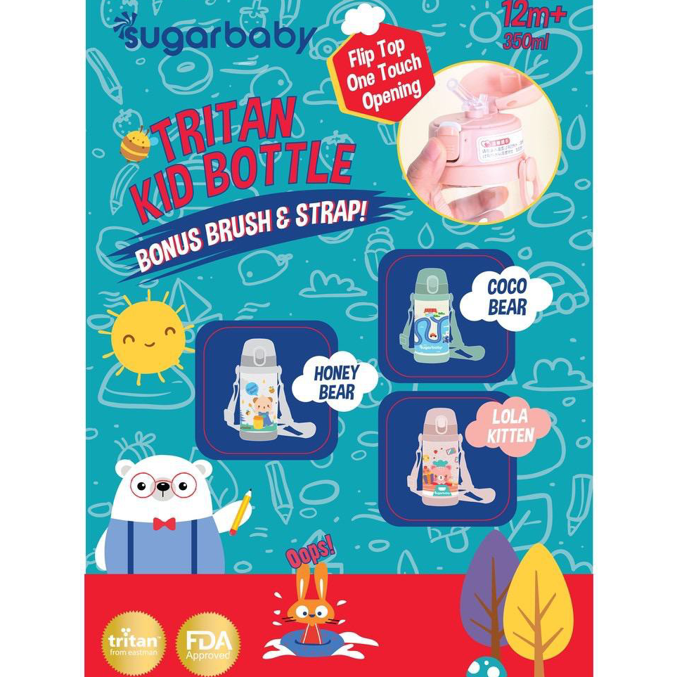 ➡✷ Botol Sugar Baby SugarBaby Tritan Sippy Star, Rabbit, 2in1, Kid Bottle BOTOL MINUM ANAK MURAH Ter