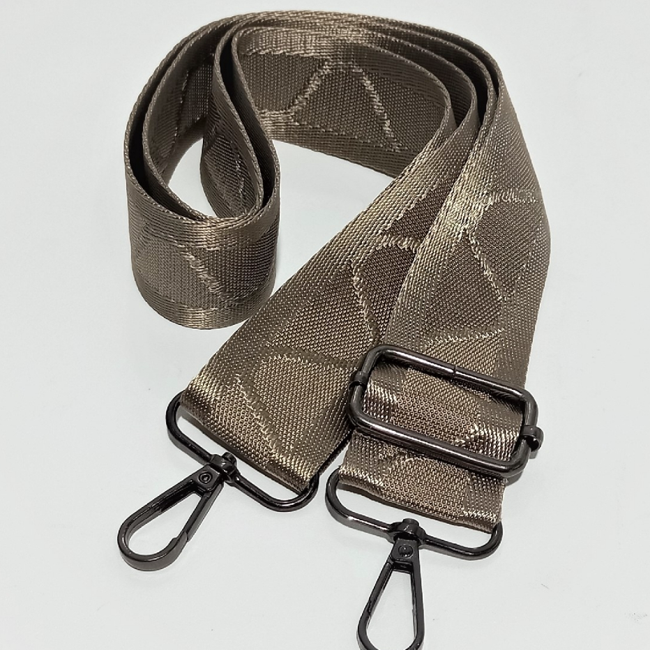 ➚➹✲ Strap Tali Tas Selempang Nyilon Pengait Besi Hitam