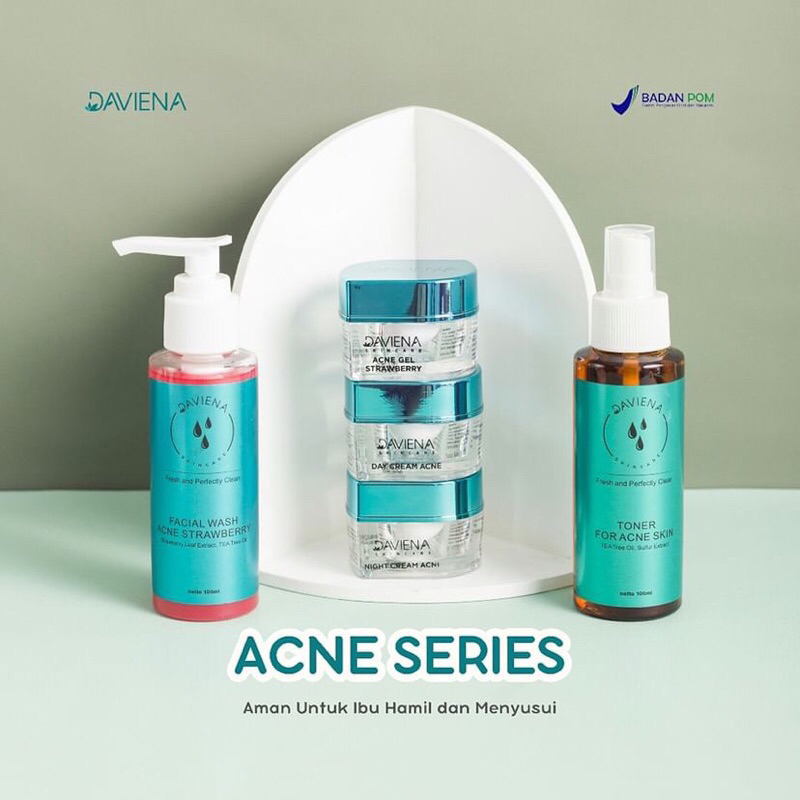 PAKET ACNE SERIES & ECERAN DAVIENA SKINCARE