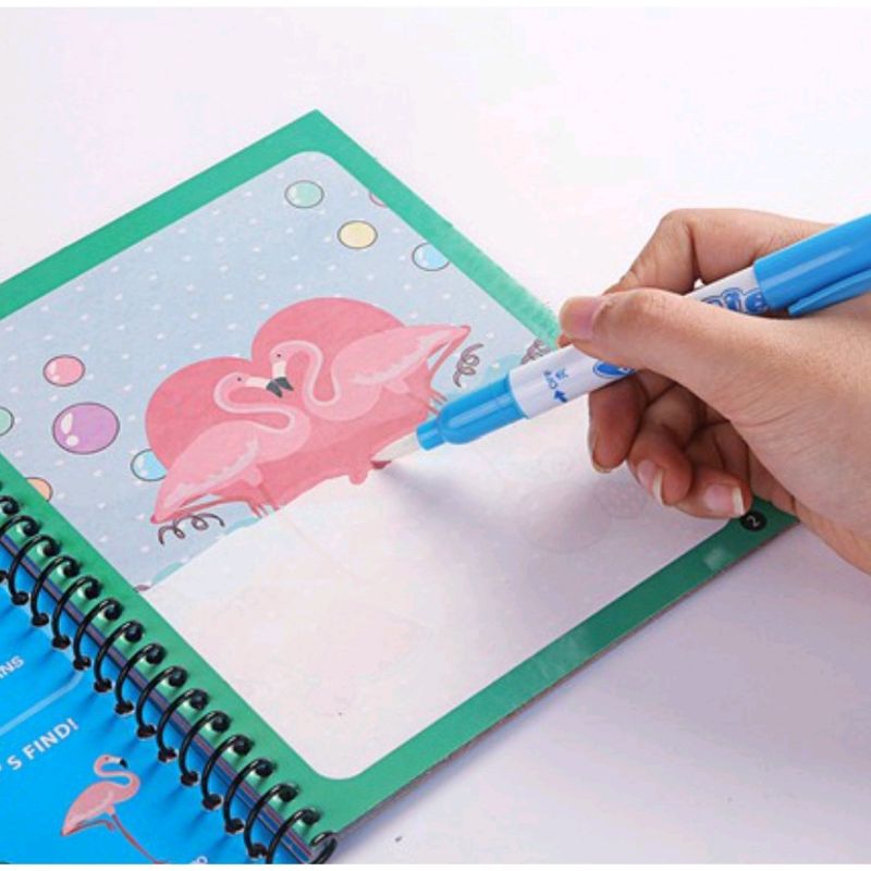 

Mainan Edukasi Magic Water Book Buku Mewarnai Mainan Air Bersih