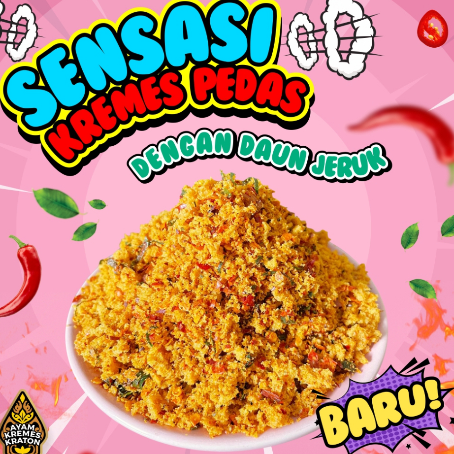 

Murah Kremes Pedas Daun Jeruk 260g "Ayam Kremes Kraton" Diskon