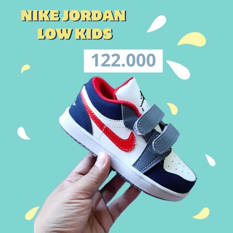 Sepatu Anak Nike Jordan Low Umur 3 - 5 Tahun Laki-Laki Dan Perempuan