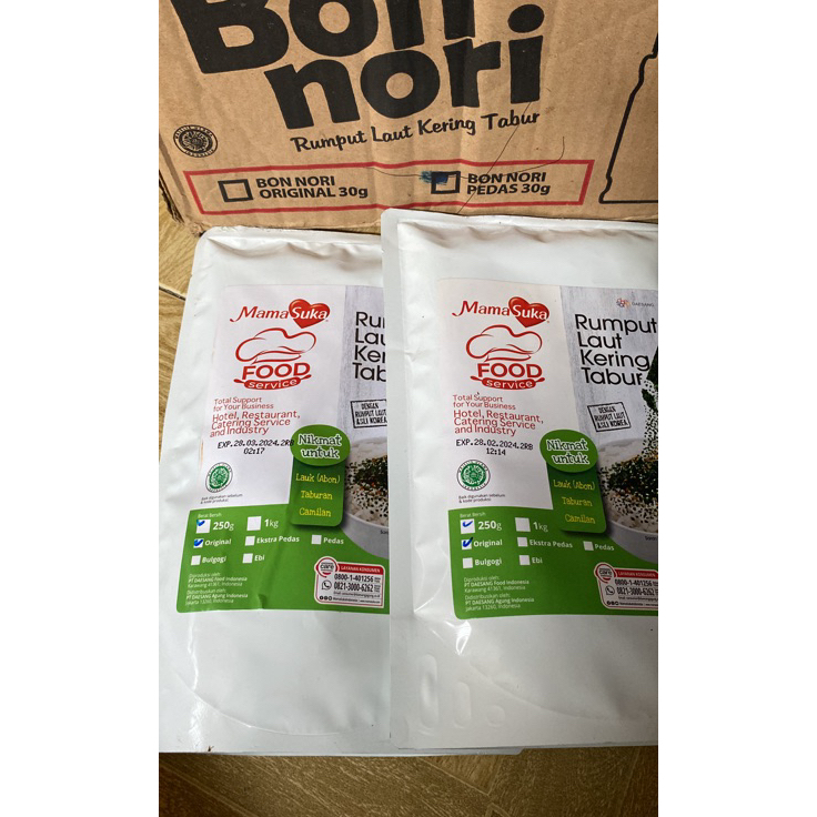 

Terkini NORI RUMPUT LAUT KERING TABUR MAMA SUKA 250GR Terlaris