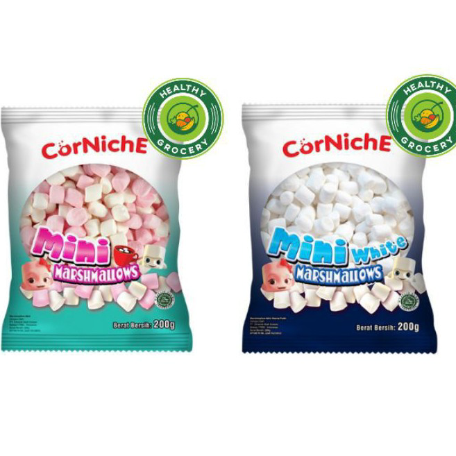 

Promo CORNICHE Halal Mini Marshmallow Permen 200gr / Snow White / Pink White / Marshmellow / Mallow / Cornichi / Kornichi / Murah ➦➮✶✺