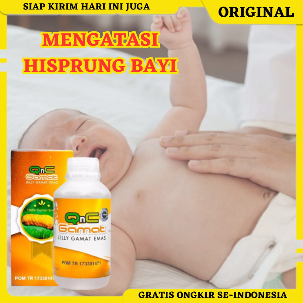 QnC Jelly Gamat, Obat Hisprung Pada Bayi, Obat Susah BAB, Obat BAB Tidak Lancar, Obat Sakit Saat Bua