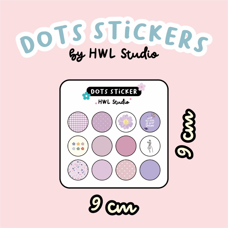 

HWL STUDIO - Dots Sticker - Stiker Bulat - Stiker Journal - Stiker Deco - Stiker Bulat Warna Warni - Dekorasi bullet journal