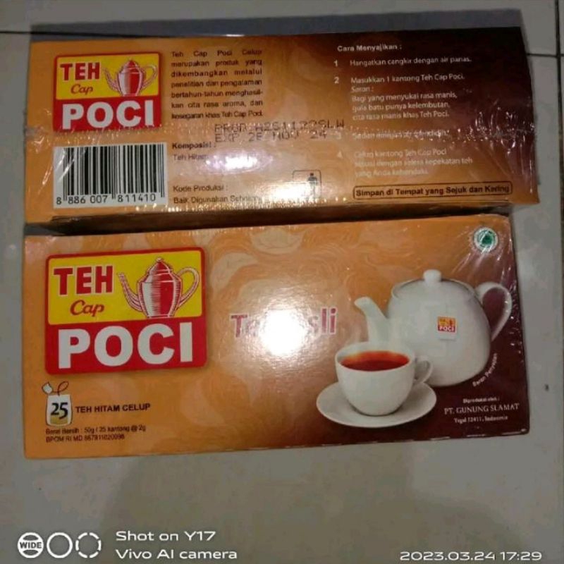 

Poci Teh Asli Isi 25, Poci Teh Vanila Isi 25, Bandulan Teh Melati Isi 25