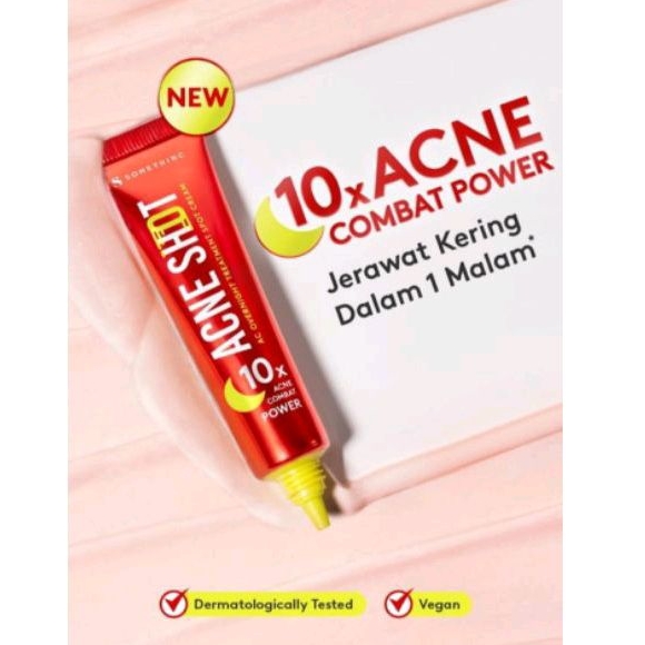 EXPIRED bulan 11/2026 - Somethinc - ACNE SHOT AC Overnight Treatment Spot Cream - 10 gram