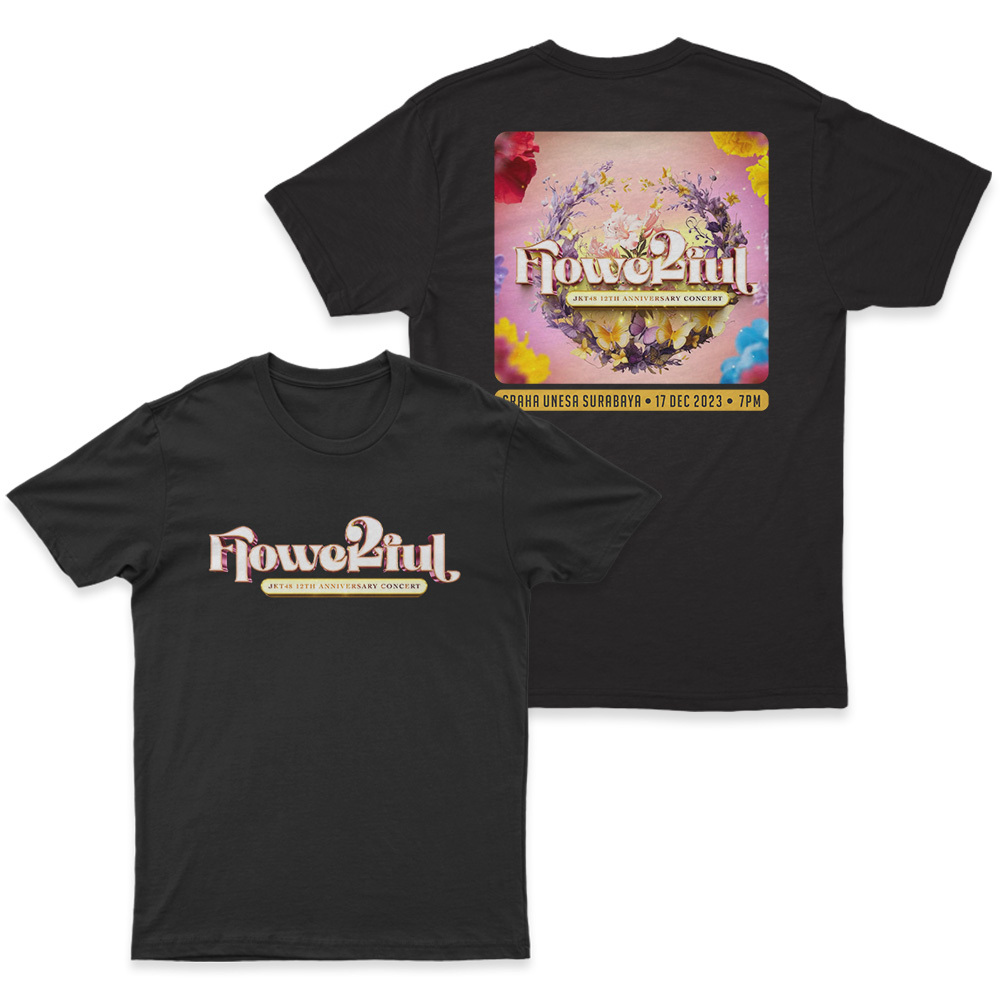 Kaos JKT 48 FLOWERFUL T-shirt JKT48 12th Anniversary Concert
