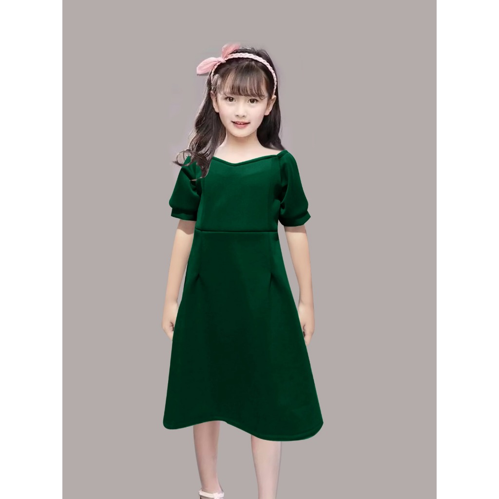 DRESS KIDS SYAHIRA UMUR 2-10 TAHUN FASHION ANAK PEREMPUAN DRES PESTA KONDANGAN & COUPLE IBU