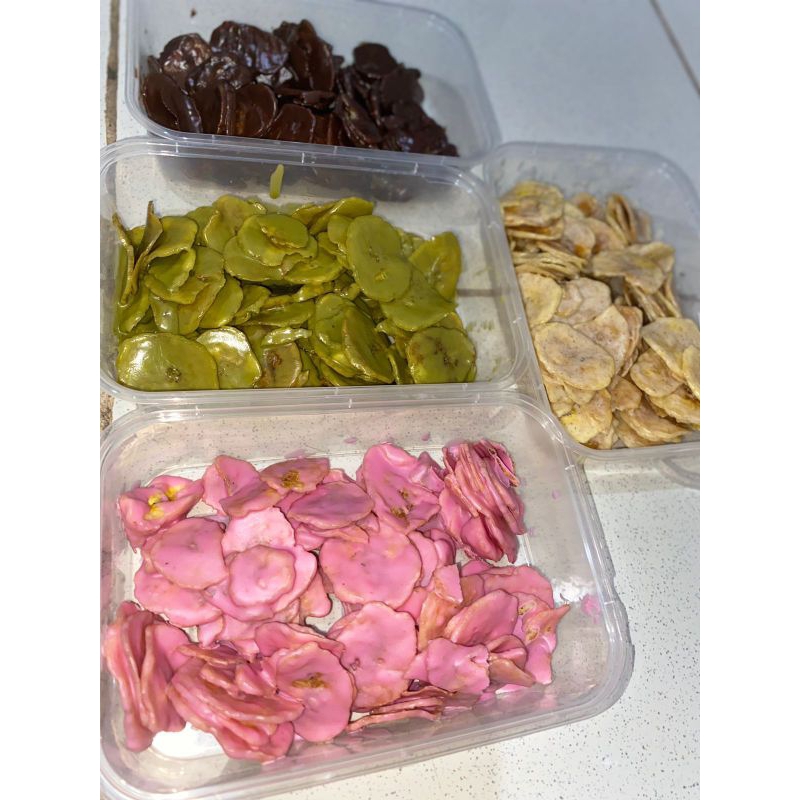 

Keripik Pisang Coklat Lumer/Banana Lite Varian Coklat.berat 160 gram