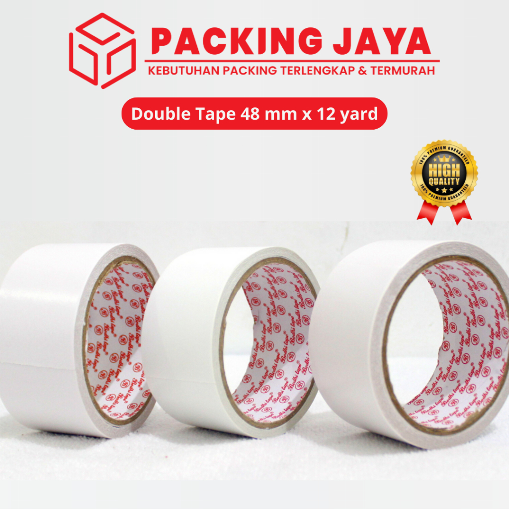 

Double Tape Bodhi Perekat 2 sisi 1inch 48mm X 12yard Double Tape Kertas Termurah