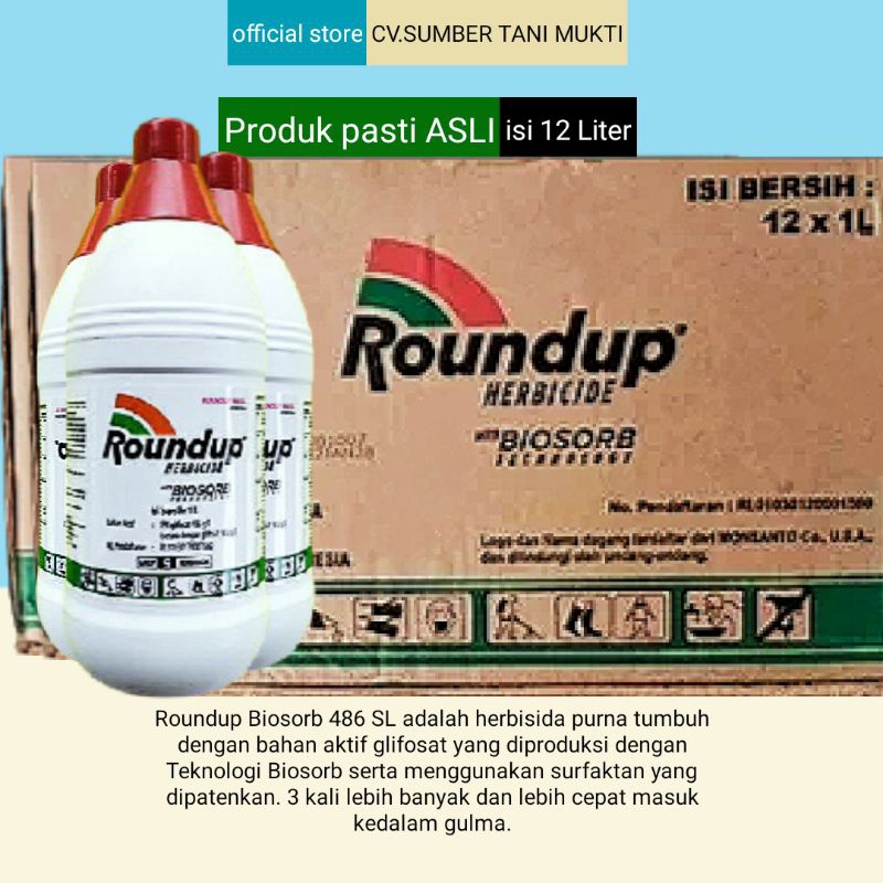 ROUNDUP 1 LITER HERBISIDA SISTEMIK