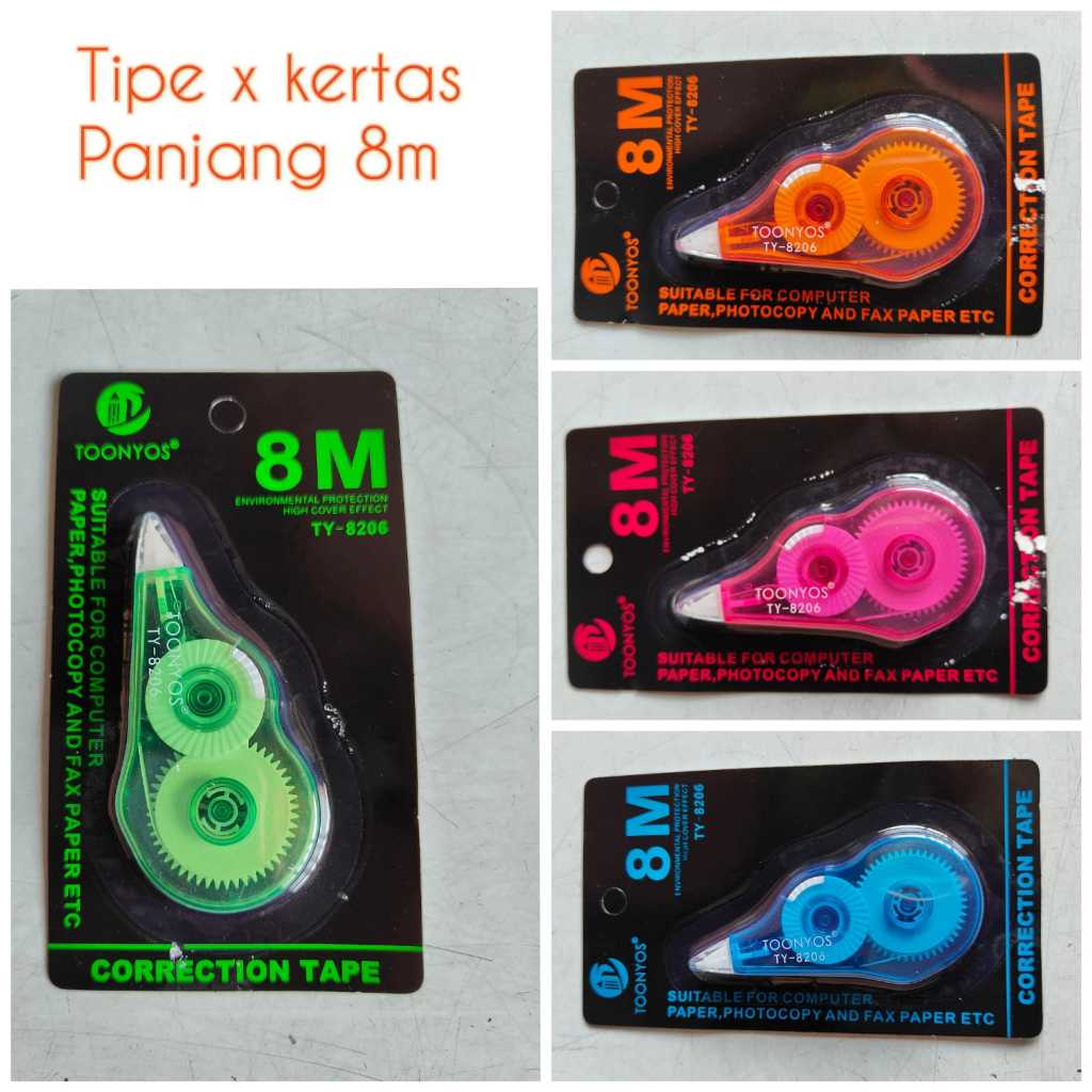

Correction tape karakter/tip-ex kertas fancy/tipe-x / Penghapus & Tipe X kertas PANJANG 8M