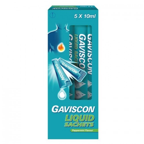 Gaviscon Liquid Sachet Peppermint Flavour 5 x 10ml