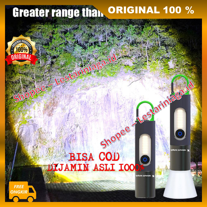 Senter IPX4 Senter Led Portable Senter Led Waterproof Super Terang Senter Led Jarak Jauh ORIGINAL