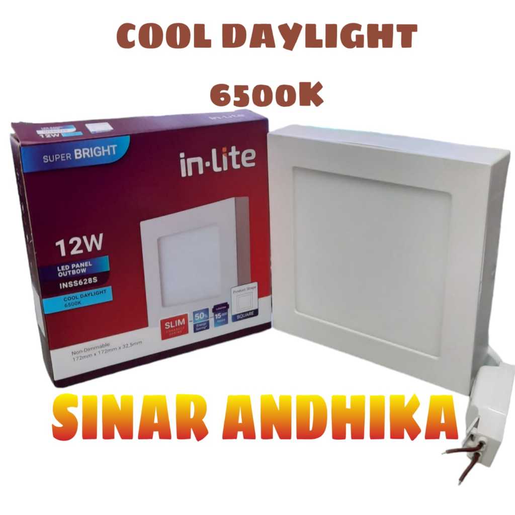 Lampu Led Downlight In-Lite Kotak Outbow 12 Watt INSS628S