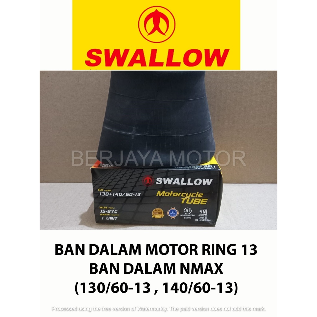 RB1 BAN DALAM NMAX BELAKANG RING 13 SWALLOW 130/60-13 , 140/60-13