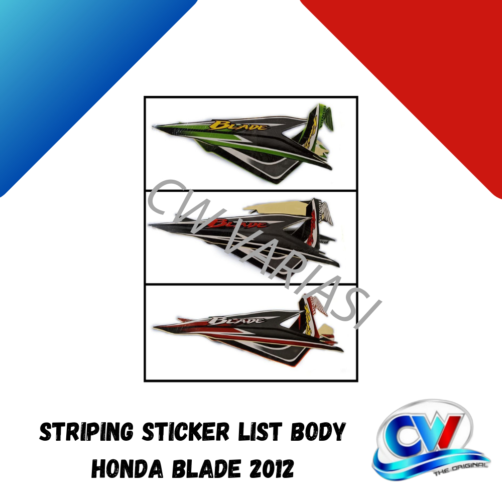 Striping Sticker List Body Blade 2012