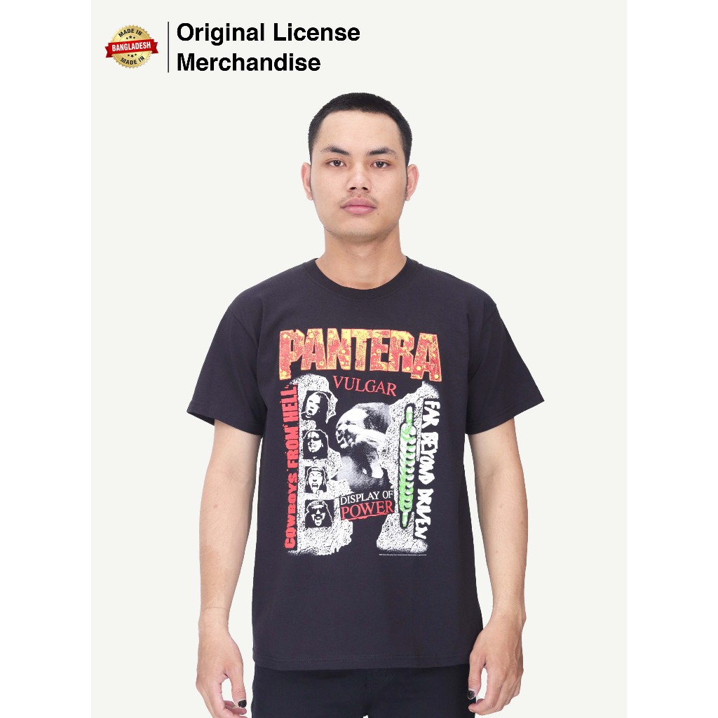 Kaos Baju Short Sleeve Metal Band Musik Premium Import Pria Unisex Dewasa PANTERA Original 3 Albums