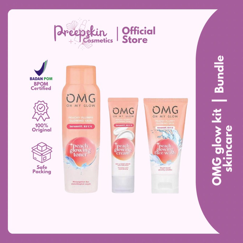 {Preepskin} OMG Oh My Glow Peach Skincare Kit | Skincare | omg | oh my glow