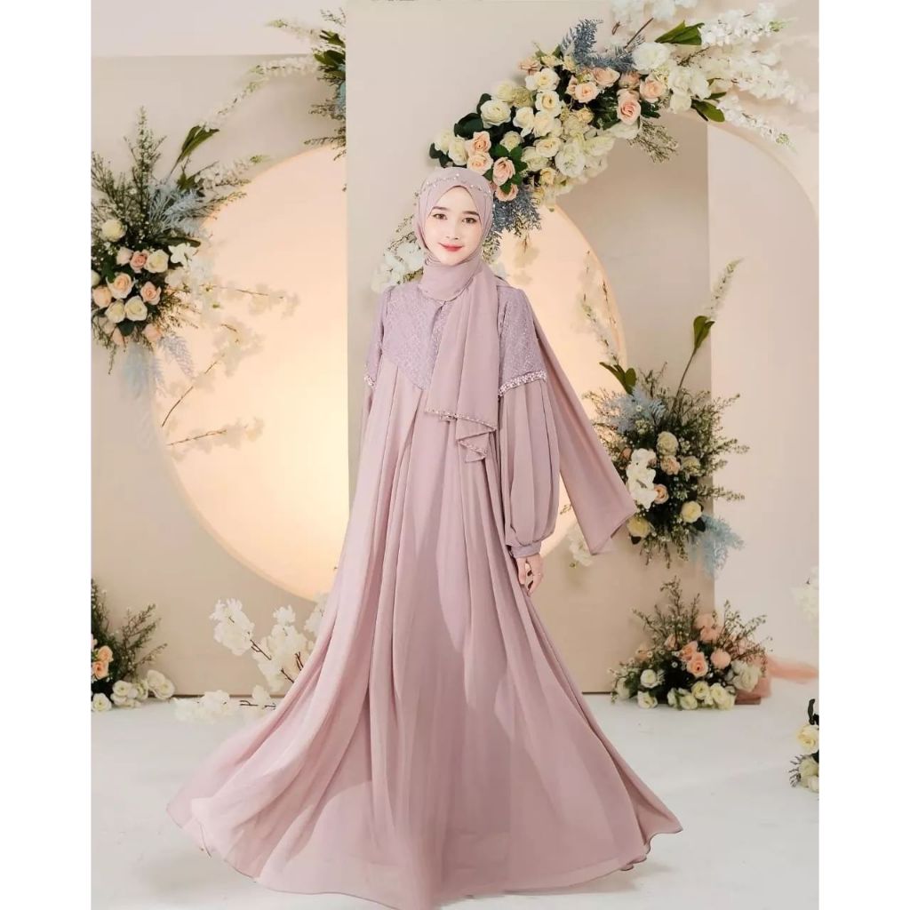 Syanum Dress Kondangan Wanita Pesta Wedding Pernikahan Gaun Mewah Elegan Premium Import Terbaru 2023