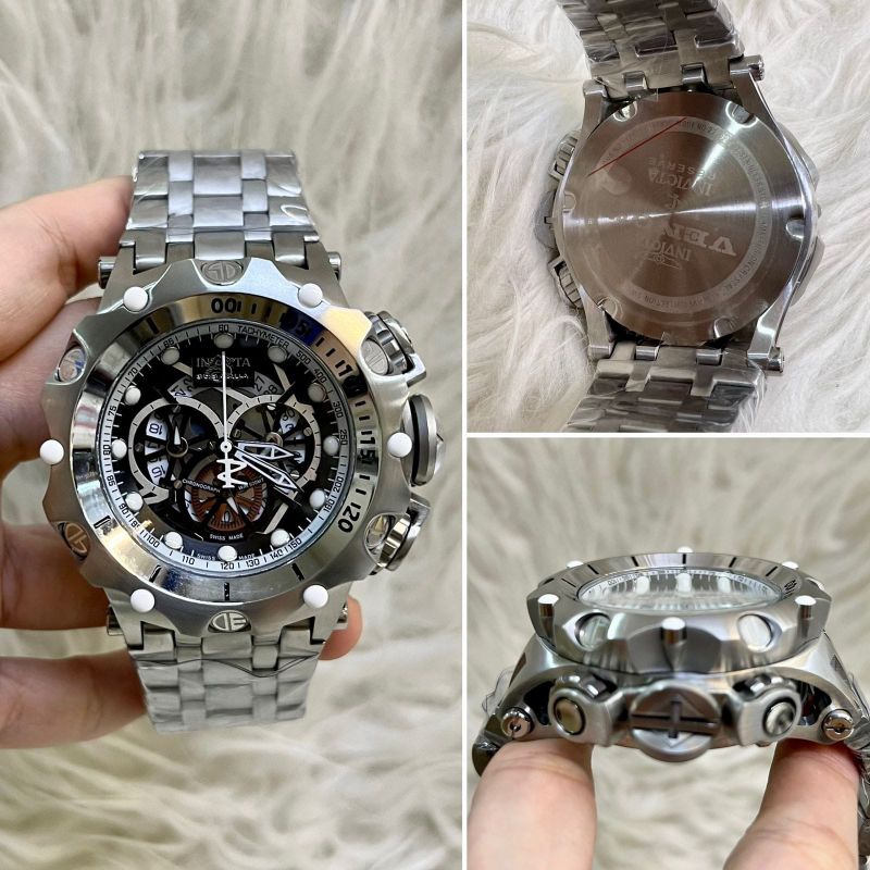 JAM TANGAN GAGAH INVICTA VENOM V3 SILVER