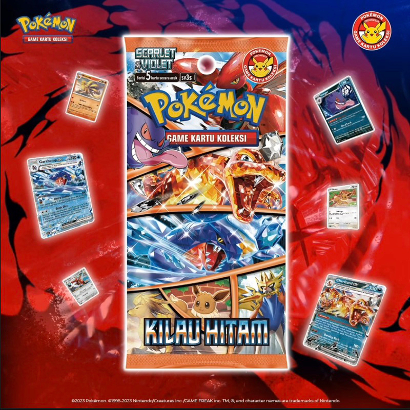 kilau hitam SV3S booster pack pokemon tcg indonesia card kartu langka original charizard box garchom