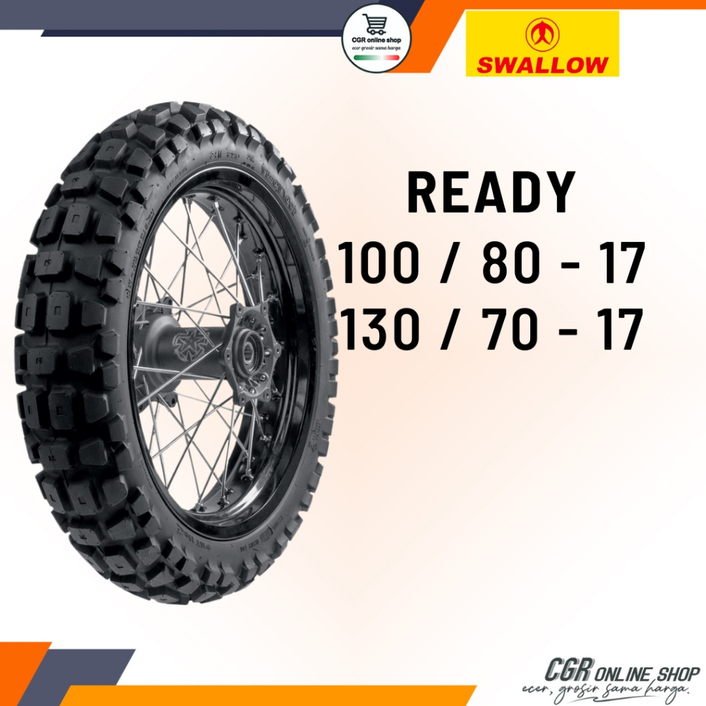 Ban Luar Swallow SB-107 BRUTAL Dual Purpose 100/80 130/70 Ring 17 Tubeless Ban Trail Supermoto