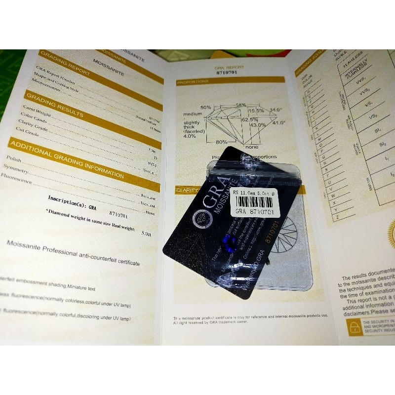 blue diamond moissanite sertifikat GRA