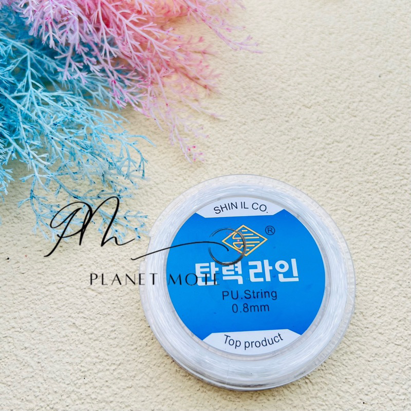 Tali Senar Elastis Premium Korea 0.5 - 1.0 Bahan Kerajinan Diy