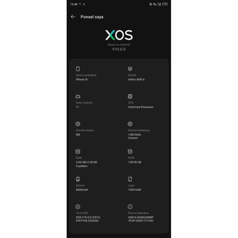 infinix hot 12 play4+3/128gb