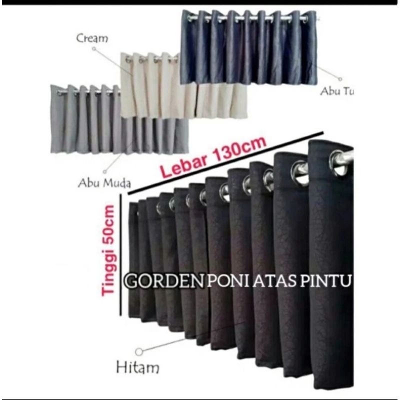 Gorden Poni Atas Pintu Kain Blackout polos import