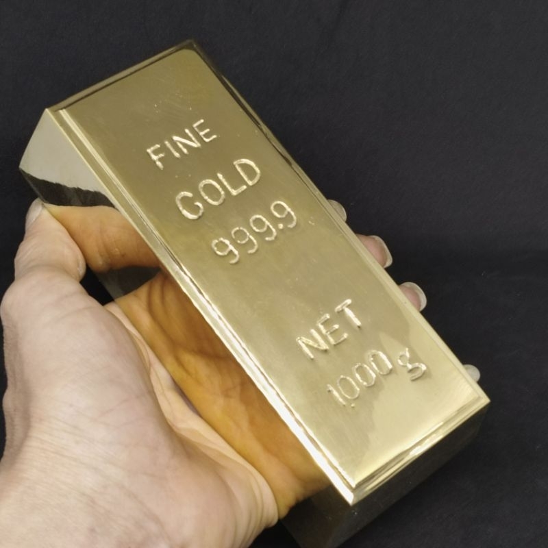 FINE GOLD 999.9 / miniatur emas batangan kuningan gold