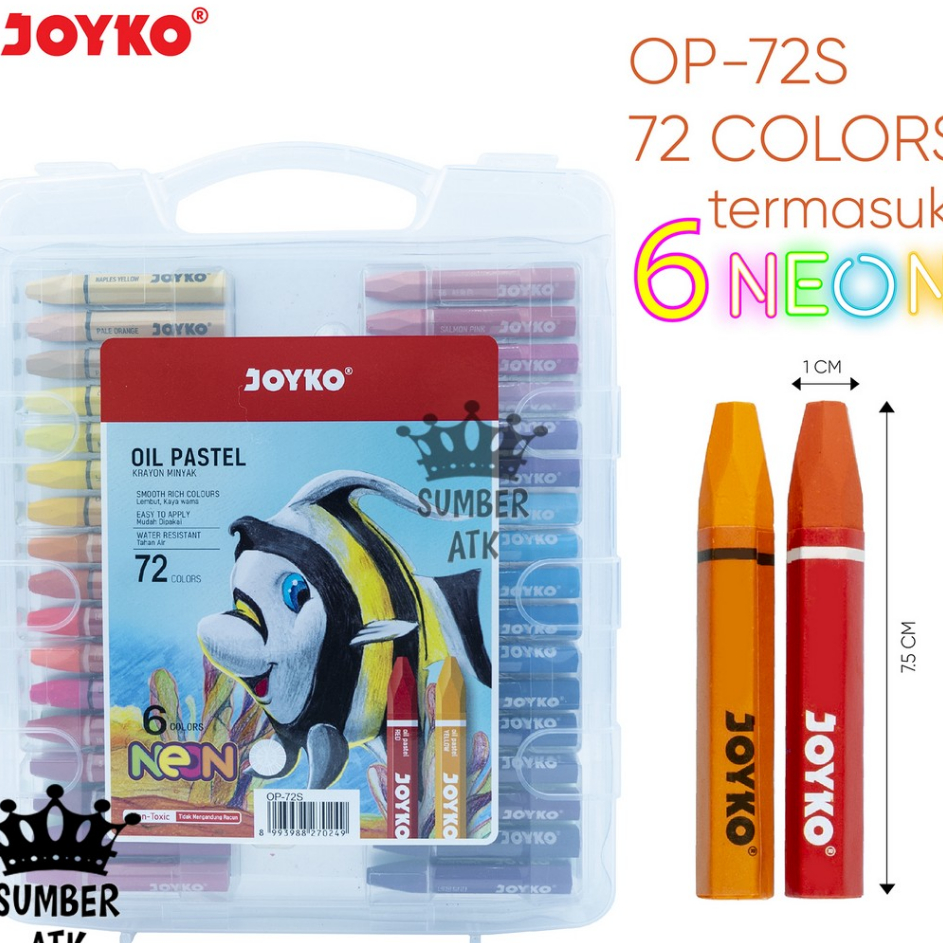 

Laris Crayon Krayon Minyak Oil Pastel Joyko 12 , 18 , 24 , 36 , 48 , 55 , 72 WARNA