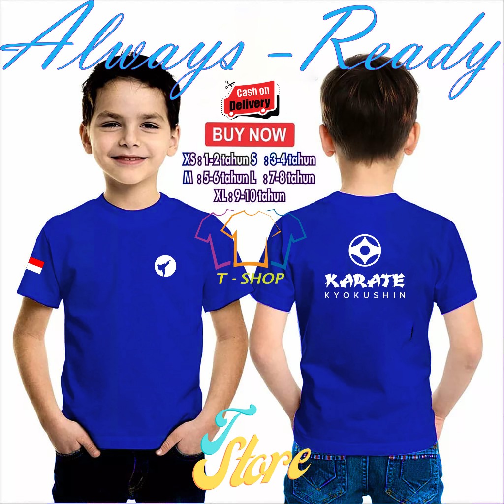 Kaos Baju ANAK Karate Kyokushin Kaos Distro Karate Club Indonesia