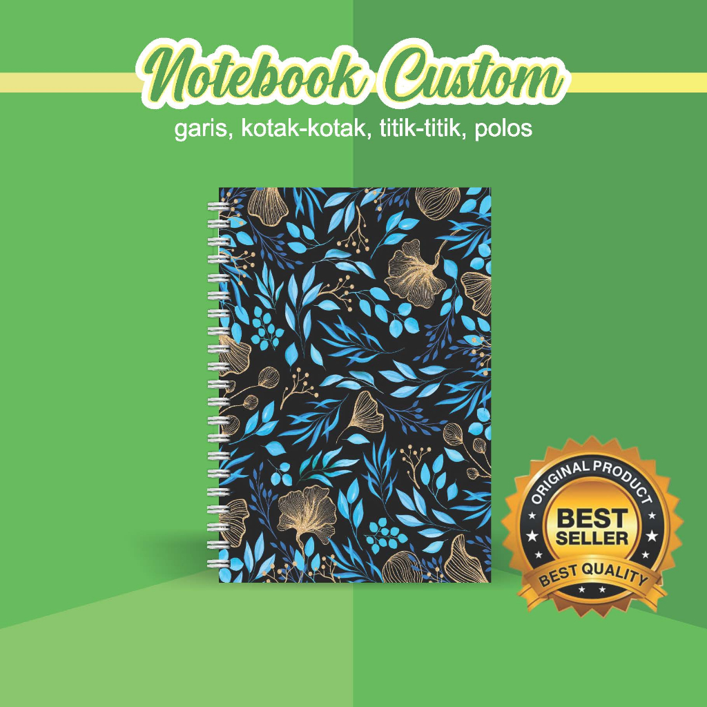 

NOTEBOOK A5 CUSTOM CATATAN/JURNAL BOOKPAPER GRID/KOTAK2#DOTTED/TITIK2#BLANK/POLOS