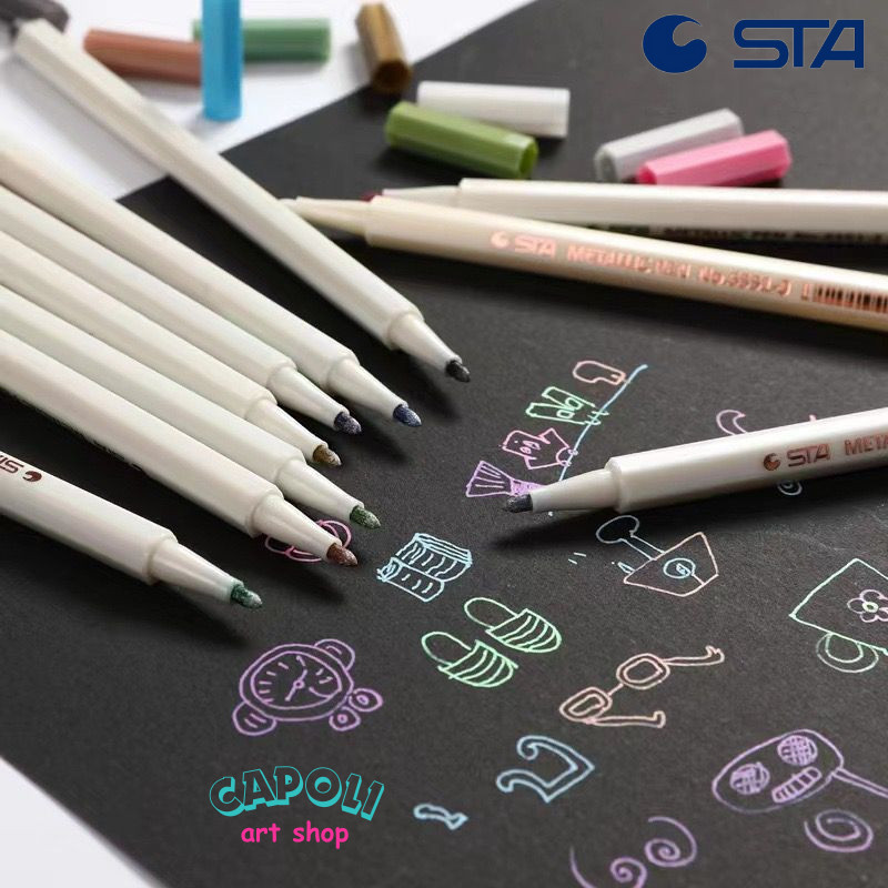 

Metalic Drawing Pen STA 6551 Set 10 Warna - Pulpen Warna Metalik