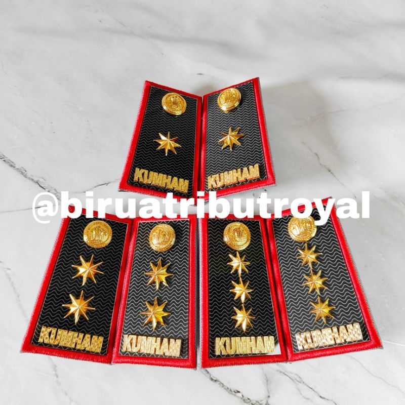 PANGKAT PDH AKRILIK KUMHAM GOL 4C 4B 4E KA.UPT LIST MERAH TERBARU - KEMENKUMHAM