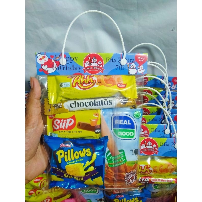 

paket snack ultah murah/bisa custom tema