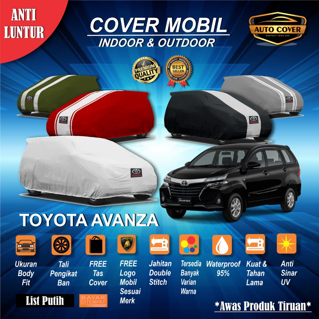 BODY COVER SARUNG MOBIL AVANZA / SELIMUT PELINDUNG MOBIL TOYOTA GRAND NEW AVANZA OUTDOOR WATERPROOF