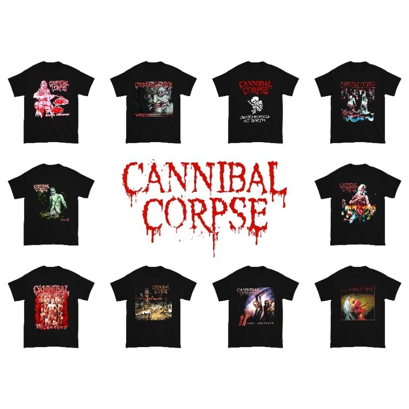 Kaos Cannibal Corpse Band Music / Baju Cannibal Corpse Band Musik / T-Shirt Vintage Band | Kaos Pria