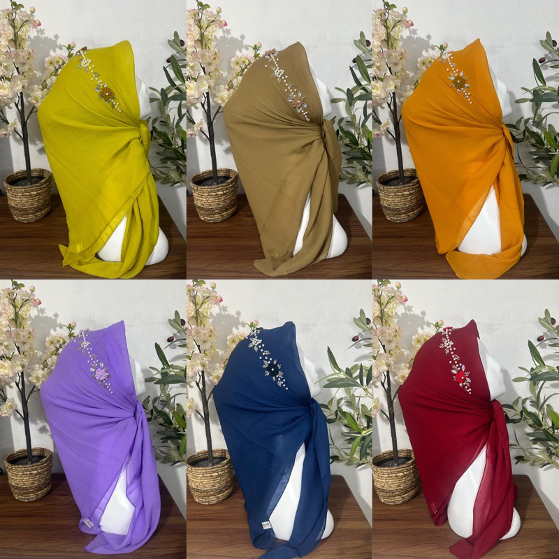 JILBAB SEGI EMPAT PAYET/BELLA SQUARE KERUDUNG SEGIEMPAT PAYET BANDO/JILBAB SEGI EMPAT BUNGA